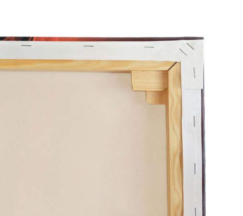 Topquadro Cuadro XXL sobre Lienzo, Imagen Panorámica 100x50cm, Islas Lofoten Noruega, Barco y Yate, Lago Congelado, Invierno y Nieve - Decoración de Pared, Imagen Panorámica - Una Pieza