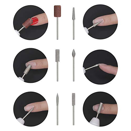 Torno de Uñas Profesional 20.000 RPM para Manicura y Pedicura Blanco - Pulidor de Uñas de Gel Semipermanentes Acrílicas Postizas - 6 Brocas de Pulido para Quitar Esmalte, Callos, Durezas y Empujar Cutículas - Meanail Paris