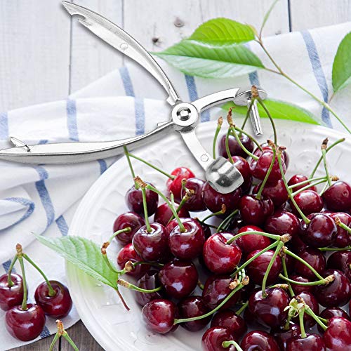 Toulifly Deshuesador de Cerezas,Deshuesador Cerezas y Aceitunas,Cereza y Aceituna Pitter,Deshuesador de Cerezas Stoner,Removedora de Cereza de Acero Inoxidable para Hacer Mermelada,Cocinar y Hornear