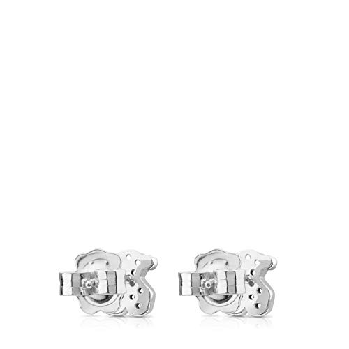 TOUS Motif - Pendientes de plata de primera ley con espinela. Motivo: 7,5 cm. Cierre presión.