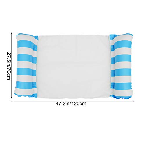 TOYANDONA Hamaca de Agua Flotante Hamaca de Agua Plegable Inflable para Piscina Playa (Azul Celeste)
