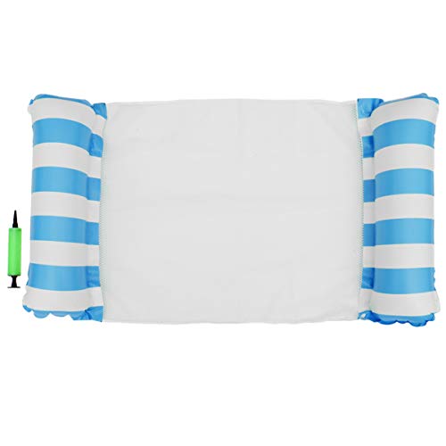 TOYANDONA Hamaca de Agua Flotante Hamaca de Agua Plegable Inflable para Piscina Playa (Azul Celeste)