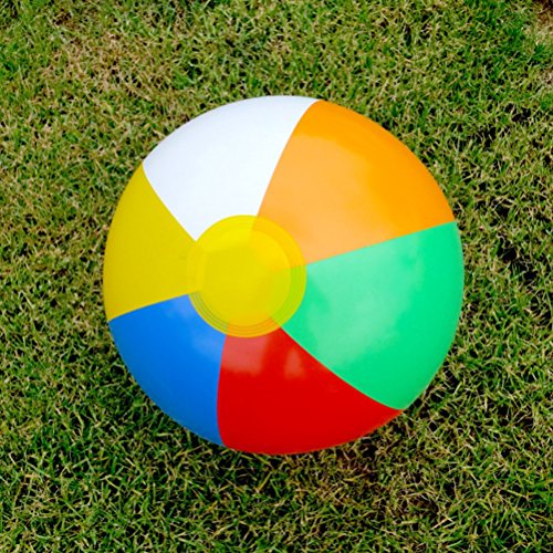TOYMYTOY 12 Pack Niños inflables Bolas de Playa Rainbow Ball para Piscinas Beach Playing