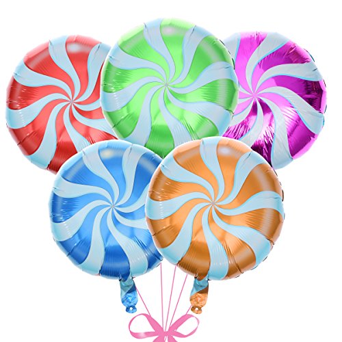TOYMYTOY 21pcs Lollipop fijados globos dulces de la hoja del caramelo para la decoración del banquete de boda del cumpleaños