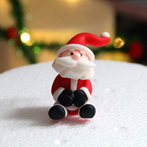 Toyvian - 5 piezas de decoración para tarta de Papá Noel, elfo y reno, caja de regalo para tartas, adorno de Navidad, juguete para rellenar bolsas