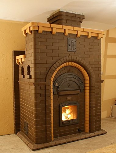 Tradehub - Puerta para horno o pizza (hierro fundido con termómetro, 445 x 350 mm, dirección de apertura: dos hojas)