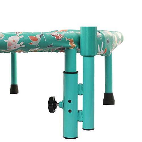 Trampolines para niños, mini trampolín para Niños de 96,5 cm para Interiores / Exteriores con Mango, Cubierta Acolchada de Seguridad y Puente Plegable (60kg)