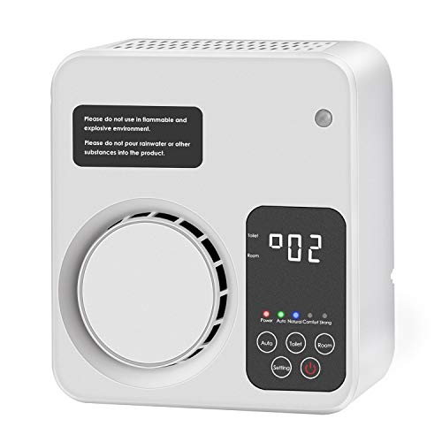 Trekoo - Purificador de aire para casa, ionizador de aire, generador de ozono, eliminador de olores para dormitorio, salón, aseo, oficina