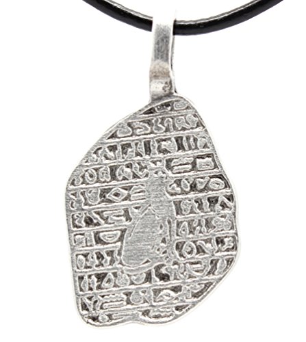 Trilogy Jewelry - Collar de piel con colgante de diosa egipcia de peltre