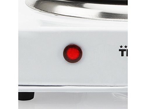 Tristar KP-6185 - Placa de cocción con termostato, diámetro de 15 cm, Blanco