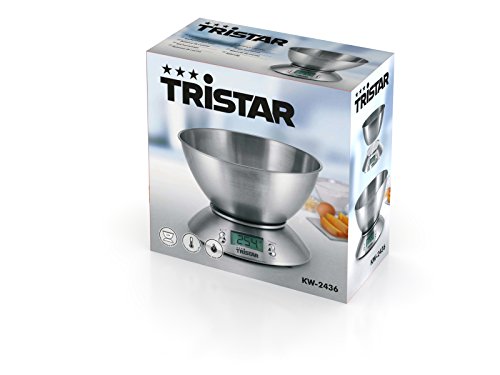 Tristar KW-2436 Báscula de cocina balanza, Acero Inoxidable