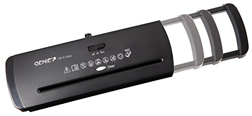Trituradora de papel Genie 106 S Vario para cualquier papelera (hasta 6 hojas, corte en tiras), color negro