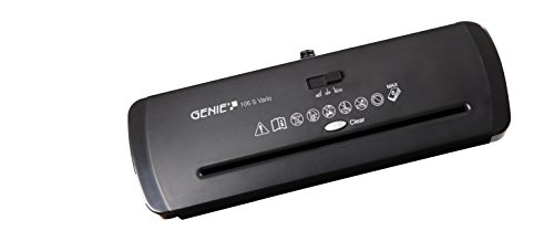 Trituradora de papel Genie 106 S Vario para cualquier papelera (hasta 6 hojas, corte en tiras), color negro