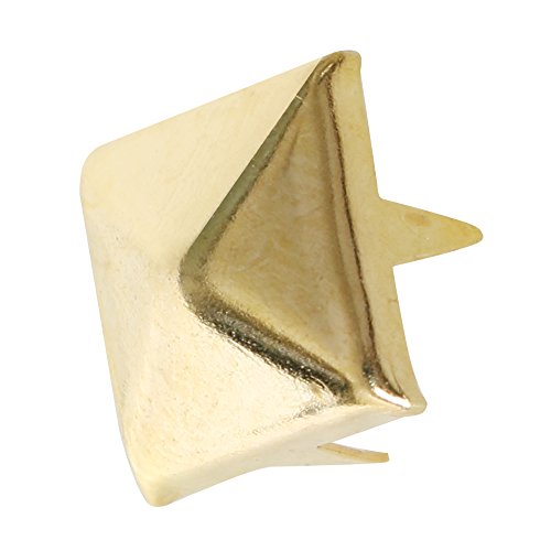 TRIXES Tachuelas de pirámide 100 piezas para prendas de vestir con remache de níquel para cinturones, bolsos de cuero - estética Punk - Oro X 100