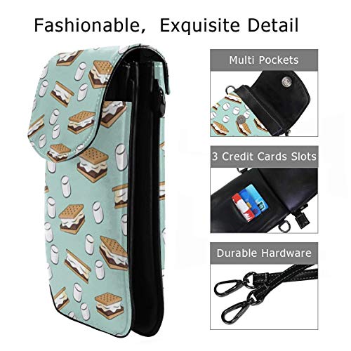 TTmom Carteras de Mujer, Monedero, Biscuit and Marshmallow Cell Phone Wallet Purse - Compatible