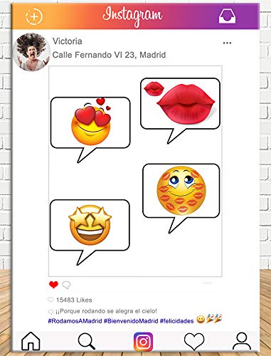 Tu Fiesta Mola Mazo Photocall Instagram 100x140cm Marco Instagram PhotoBooth Instagram (Cartón 4mm)