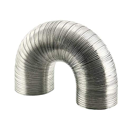 Tubo flexible de aluminio de 120 mm de diámetro, longitud de 1,5 m, flexible