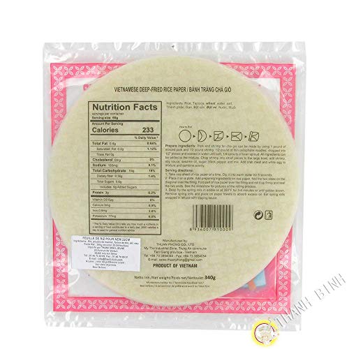 Tufoco - Papel de arroz vietnamita (22 cm), 340 g