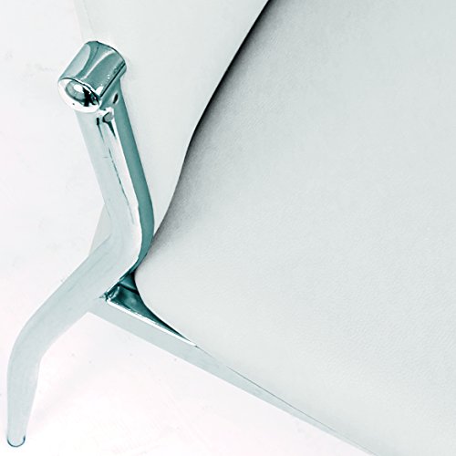 Tumueblekit Pack de Sillas Comedor Tapizada, Polipiel, Blanco, 101x43x47 cm, 4 Unidades