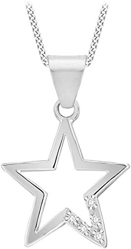 Tuscany Silver Cadena con Colgante de Plata de Ley (925/1000) con Circonita, 46 cm