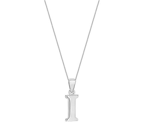 Tuscany Silver Collar con colgante de mujer con plata de ley (925/1000), letra I, 46 cm