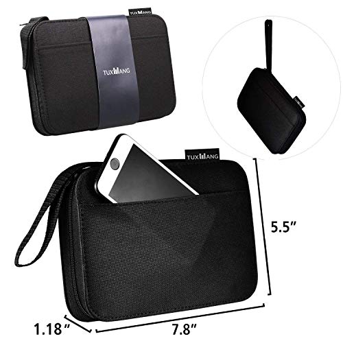 Tuxwang Kit de costura con 130 piezas Accesorios de costura premium con funda de transporte, 24 carretes de hilo - 1 paquete de agujas de coser (cuenta 30) Kit de costura de viaje