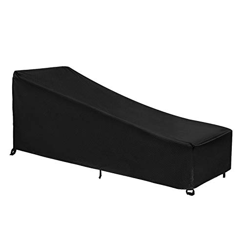 Tvird Funda Tumbona Jardin Impermeable, Cubierta para Tumbona Impermeable, Resistente al Viento, Anti-UV, Resistente Tejido Oxford 420D para Patio Exterior (200x75x40 / 70cm)