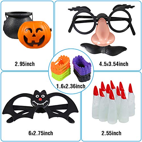 Twister.CK 124pcs Favores de Fiesta de Halloween Juego de Surtido de Juguetes para niños, Premios de Carnaval, Llenadores de Bolsas, Premios
