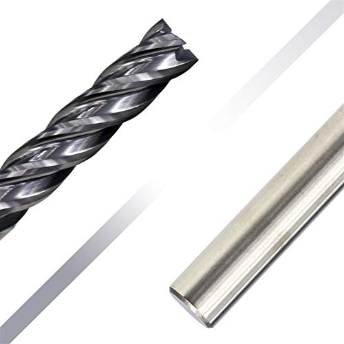 Txrh Accesorios para Trabajar la Madera Extremo del Carburo Molino De Cuchillas bit 4/5/6 / 8mm Fin Cortador De Fresado CNC Herramientas del Grabado 4 Ranura Flauta Cortador Router bit