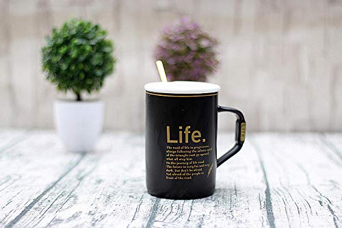 tywgb 420 Ml Patrón De Letras Creativas Tazas De Cerámica Pareja De Exfoliación Única Tazas De Café Taza De Leche Tazas De Té Al por Mayor Tazas Drinkware Girl Gift-03