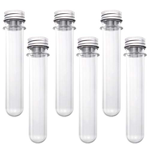 UEETEK Tubos de ensayo plásticos regalo tubos con tapas, 40ml, envases de sal de baño, paquete de 20