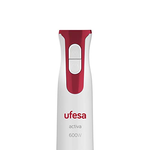 Ufesa BP4551/RD BP4551 Batidora de Varilla Activa Color Rojo, 600W, Acero Inoxidable
