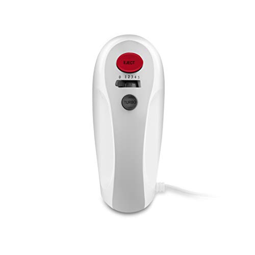 Ufesa BV4650 - Batidora amasadora, 400W, 5 velocidades + Turbo, Tecla expulsión accesorios, 2 varillas amasadoras, 2 varillas batidoras, Diseño ergonómico con agarre de tacto suave