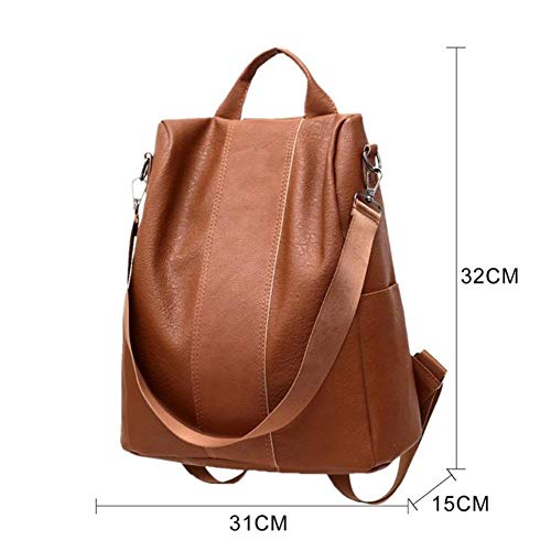 UKKD Mochila Mochila Mujer PU Ventas Escolares De Cuero Negro Ladrón Bolsa De Hombro Caliente Brown Envío De La Gota,Un Chocolate