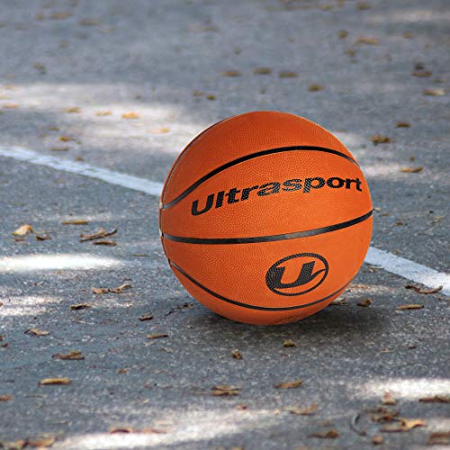 Ultrasport Balón de baloncesto infantil, tamaño pequeño 5 con circunferencia de 70 cm, balón de baloncesto ideal para niños, blando con superficie antideslizante, naranja, balón de interior y exterior