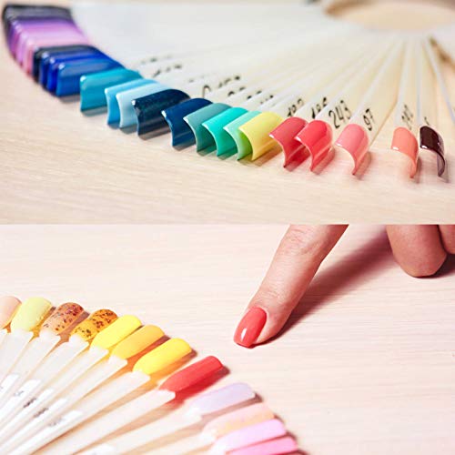 uñas display ZERHOK 200pcs para mostrador uña de color de expositor display de palos de práctica de uñas de esmaltes de cuatro tipos