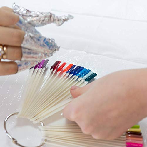 uñas display ZERHOK 200pcs para mostrador uña de color de expositor display de palos de práctica de uñas de esmaltes de cuatro tipos