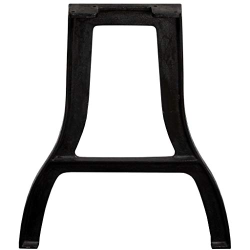 UnfadeMemory 2 Pack Patas para Mesa,Patas de Repuesto para Mesa de Comedor,Patas para Muebles,Estilo Antiguo y Industrial,Hierro Fundido,Negro (Forma A-60x72cm)