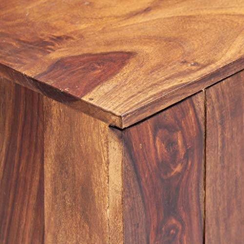 UnfadeMemory Mesa Consola Recibidor de Entrada,Mesa Alta Cocina,Tocador Madera,con 1 Cajón y 1 Estante,Estilo Industrial,Madera Maciza de Sheesham,90x30x75cm