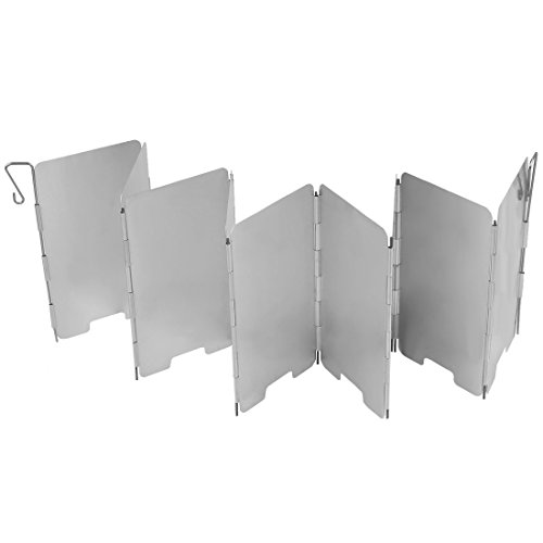 Uni Coco Outdoor Camping Plegable de Aluminio – Paravientos para hornillo de Gas con láminas de 9 de Ultra