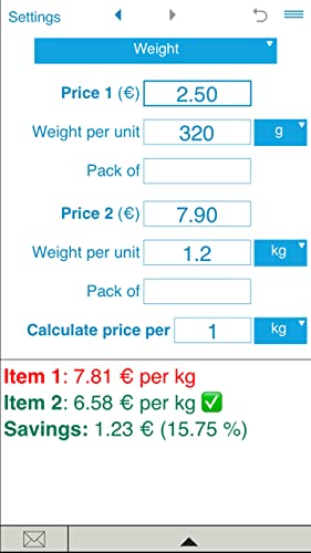Unit Price Calculator