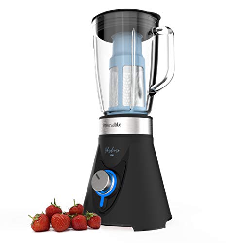 UNIVERSALBLUE - Batidora de Vaso - Potencia 1250W 5 velocidades - Jarra Cristal 1,75L