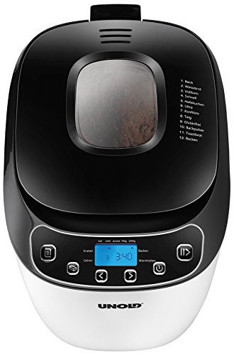 Unold 68010 BACKMEISTER - Panificadora, 550 W, 1 Kilogram, negro/blanco
