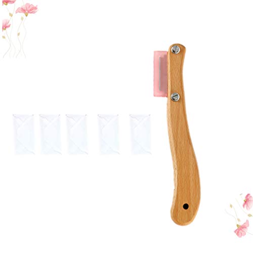 UPKOCH Pan cocido con Mango de Madera Herramienta de Corte de Pan rebanador de Pan Cortador de Pastel con Cubierta Protectora de plástico 5 Cuchillas