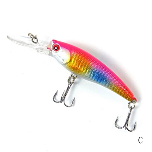 Upper Lote de 10 Piezas señuelos de Pesca cebos/Aparejos Crank cebos Ganchos Minnow cebos