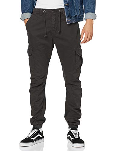 Urban Classics Cargo Jogging Pants, Pantalones para Hombre, Negro (Black 7), M