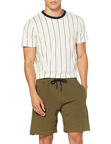 Urban Classics Interlock Sweatshorts Pantalones Cortos Deportivos, Verde (Olive 176), L para Hombre