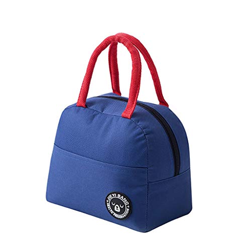 URIBAKY * Bolsa De Almuerzo IsotéRmica Impermeable, Bolsa TéRmica, Bolsa De Almuerzo con Bolsillo Trasero, para Hombres, Mujeres Y NiñOs, Color SóLido