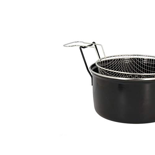 Util'Home 3645575 - Freidora (Acero, 28 cm), Color Negro