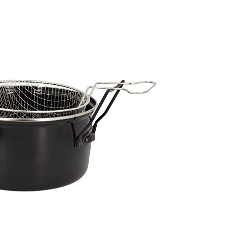 Util'Home 3645575 - Freidora (Acero, 28 cm), Color Negro